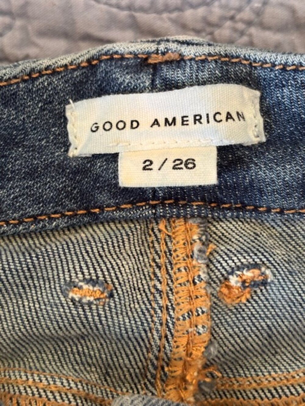 Good American Good Legs Flare Jeans in Indigo 517 Women's Size 2/26 - Picture 4 of 6